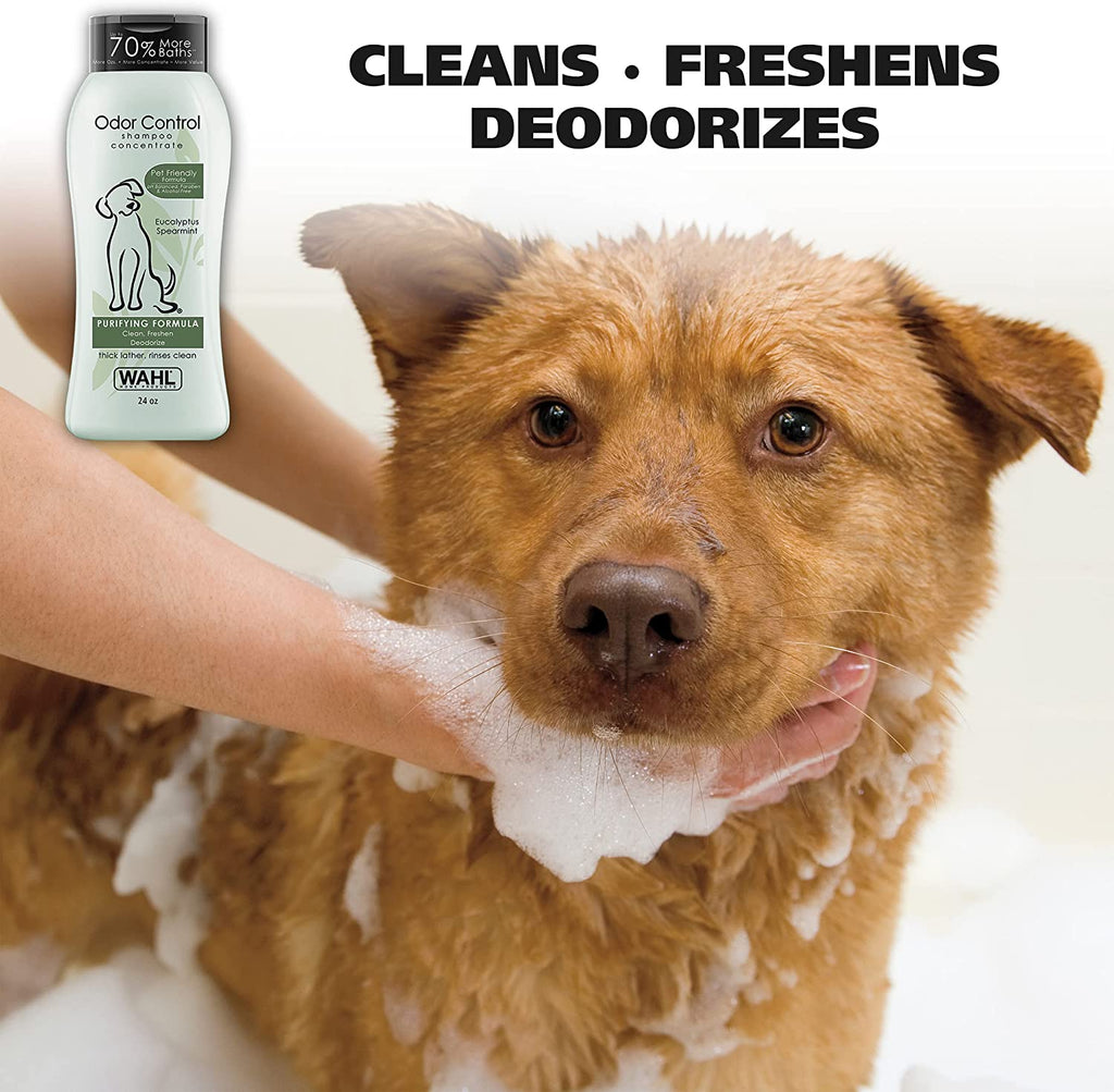 USA Odor Control Shampoo for Dogs & Pets - Eucalyptus & Spearmint Animal Deodorizer for Cleaning & Freshening – 24 Oz - Model 820003A