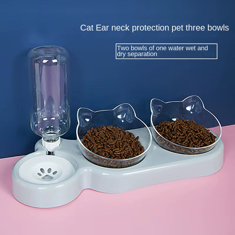 Pet Supplieselevated Bowls for Cats and Dogsdurable Double Cat and Dog Bowl Feederselevated Cat Feeding and Drinking Supplies